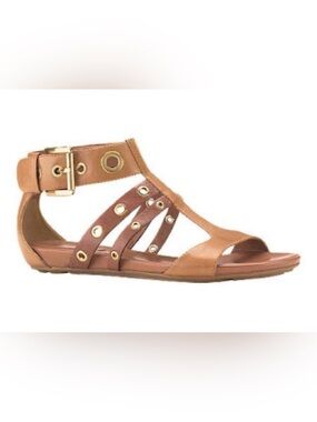Good Condition Cole Haan Nike Air Whitney Gladiator Sandals with Gold Hardware